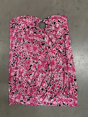 Vintage 90s Hot Pink Body Central Shimmer O Ring Tube Top Size Large - Image 1 of 4