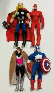 Figuras de colección Toy Biz Marvel Gambito, Capitán América, Thor + Daredevil años 90 - Imagen 1 de 10