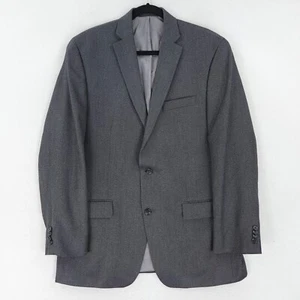 Michael Kors Jacket Mens 42L Gray Herringbone Two Button Blazer Suit Coat Career - Picture 1 of 15