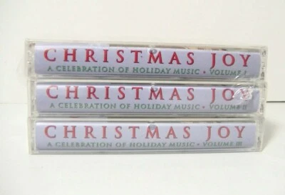 Christmas Joy A Celebration Of Holiday Music Cassettes 3 Volume Set New Sealed - Image 1 of 3