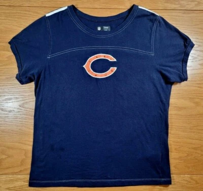 CHICAGO BEARS Football NFL Team Sparkle Logo 100% Cotton T-Shirt Size Women's XL - Image 1 of 2