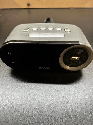 Sharp 1" Digital Alarm Clock Red LED Display with USB Charger port - Image 1 of 4