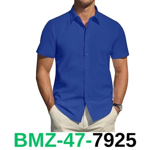 J.VER Mens Dress Shirt Stain Resistance Short Sleeve Button Up Shirts, 3XL - Picture 1 of 4