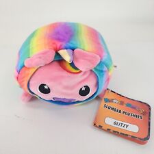 Moosh-Moosh Rainbow Slumber Plushie Pig GLITZY Plush Stuffed Animal 8" NWT