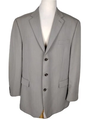 Chaps EUC Men's Sz 46L Taupe Gray Rayon Poly Blend Sport Coat BRO - Image 1 of 4