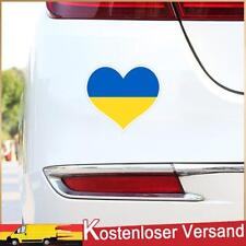 Produktbild - Heart Shape Ukrainian Flag Car Stickers Ukraine Auto Window Decal (1pc)