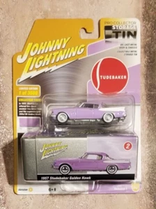 Johnny Lightning 1957 Studebaker Golden Hawk 1:64 almacenamiento de autos diecast estaño - Imagen 1 de 5