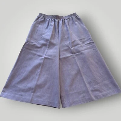 BLAIR Women's 12 Lavender Purple Elastic Waist Wide Leg Bermuda Shorts Foto 1 de 4