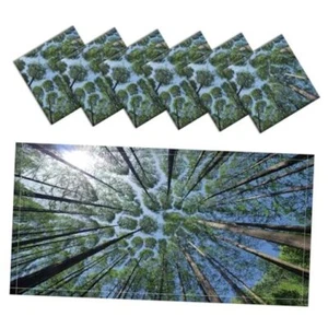 6 Pcs Fluorescent Light Cover for Ceiling Lights Classroom, 4 x 2 Feet Forest - Picture 1 of 7