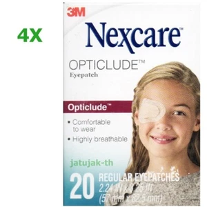 Eye Patch Nexcare Opticlude 3M Regular Size Lazy 4 Boxes 80 Pieces - Picture 1 of 2