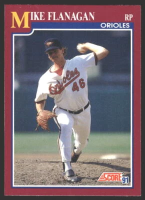 Mike Flanagan #2T 1991 Score Rookie & Traded Baltimore Orioles - Image 1 of 2