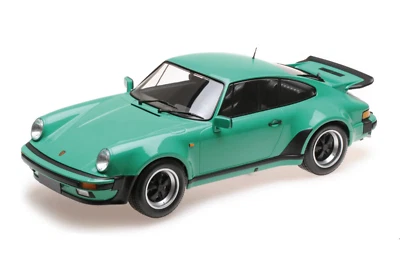 Minichamps 1977 Porsche 911 Turbo 930 Coupe Mint Green 1:12 125066118 - Image 1 of 4