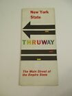 1959 New York Thruway Travel Transportation Road Map Information Brochure~Box Ab