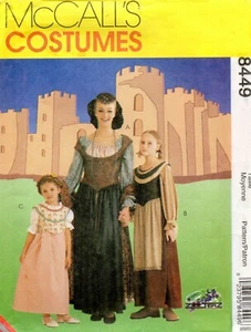 Mädchen Misses Mittelalter Renaissance Schnittmuster Sie wählen Größe McCall's 8449 OOP - Bild 1 von 3