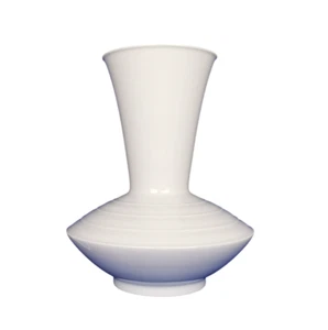 MEISSEN Bauhaus Modernist Designer Vase weiß 18 cm 50268 Trichterform - Picture 1 of 10