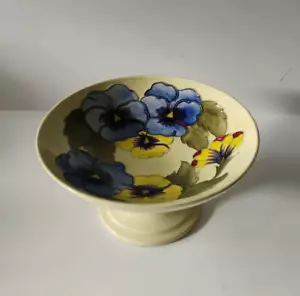Vintage Moorcroft Comport - Pansies gialli e blu - Foto 1 di 7