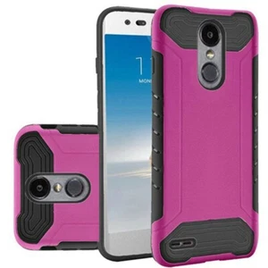 for LG Aristo 2/3 Hybrid Dual Layer Slim Armor Case HOT PINK - Picture 1 of 1