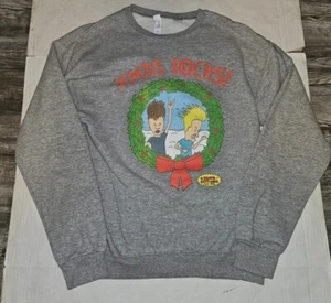 Jerzees Nublend Beavis And Butthead Xmas Rocks Weihnachtspullover Rundhals Gr. M - Bild 1 von 6