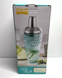 Mixer cocktail The Pioneer Woman Teal Cassie in rilievo edizione speciale NUOVO regalo - Foto 1 di 6