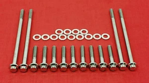 2007-2016 HARLEY TOURING PRIMARY COVER POLISHED ARP 12PT STAINLESS BOLTS KIT SET - Bild 1 von 3