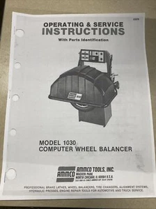 Equilibrador de ruedas de computadora Coats 1030 instrucciones de funcionamiento y servicio manual neumático - Imagen 1 de 3