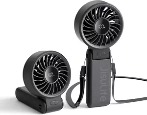JISULIFE Handheld Fan Life7,2024 Powerful Portable Fan with LED Display - Picture 1 of 9