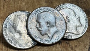 Farthing Brooch, Trio: Victoria, Edward VII & George V, Copper Brooch - Picture 1 of 9