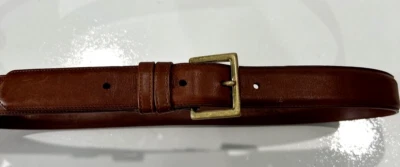 Guante cinturón Coach British de cuero marrón tostado bronceado latón macizo 7600 para hombre 36 Foto 1 de 4