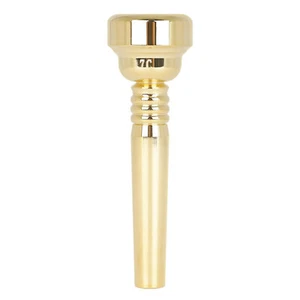 17C Brass Trumpet Mouthpiece CNC Gold Plated Mouth For Trumpet Accessories Parts - Foto 1 di 17