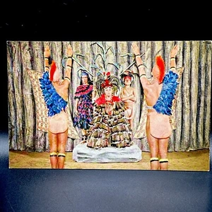 Indianer Postkarte Unto These Hills Ernte Tanz Cherokee Indianer Vintage - Bild 1 von 4