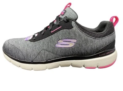 Skechers Flex Appeal 3.0 STEADY ENERGY Black/Pink Womens 10 Sneakers 149294/BKPK - Image 1 of 4