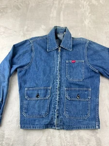 True Vintage 1970’s Big Smith Denim Engineer Jacket 40/M Workwear Railroad USA - Picture 1 of 24