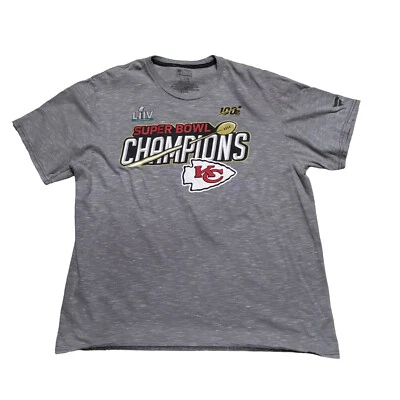 Camisa Fanatics Kansas City Chiefs Adulto XL Super Bowl LIV Champions Gris Para Hombre Foto 1 de 4