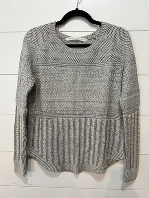 Женский свитер Athleta Borealis Cable Knit из шерстяной смеси мериноса серый средний размер - Изображение 1 из 4