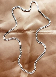 STERLING 24" VINTAGE KETTE HALSKETTE MADE IN ITALY "GM" * SCHÖN - Bild 1 von 4