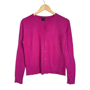 Ann Taylor Cardigan Fine Knit Sweater Women Medium Pink Light Academia Feminine - Picture 1 of 4