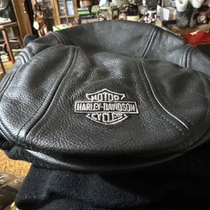 Harley-Davidson Ledermütze Newsboy Cabbie Cap Mütze Gr. XL Schwarz - Bild 1 von 13
