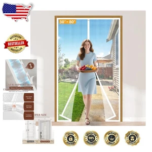 Puerta Pantalla Magnética 32" x 81" para Aberturas de 30" x 80" - Diseño a Prueba de Viento - Imagen 1 de 10