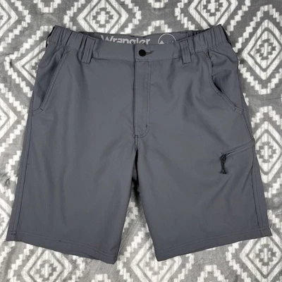 Pantalones Cortos Tecnológicos Wrangler ATG 10" Para Hombre 34 Gris Exterior Flex Carga Cremallera Bolsillo Elástico Foto 1 de 4