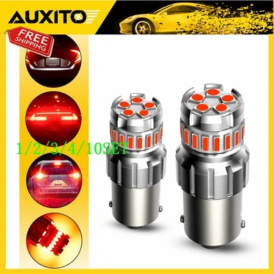 AUXITO 1156 BA15S 7506 P21W LED Luz de freno Rojo Bombillas de parada trasera 23-SMD 1~10Set Foto 1 de 4