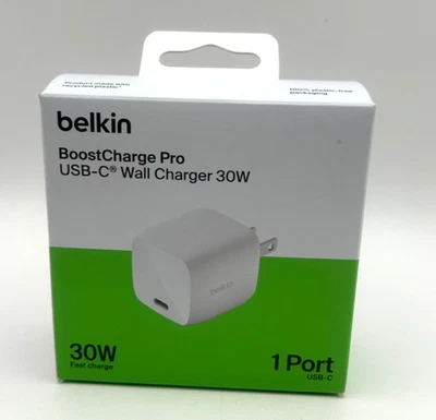 Belkin BoostCharge USB-C 30W GaN Wall Charger   (New) - Image 1 of 4