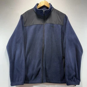 Fila Jacket Mens M Navy Blue Full Zip Fleece Cozy Warm Winter Pockets - Picture 1 of 14