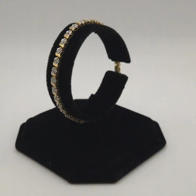 Brazalete Tenis Vintage RSE Ross Simons Plata 925 Oro Vermeil con Diamantes Foto 1 de 4