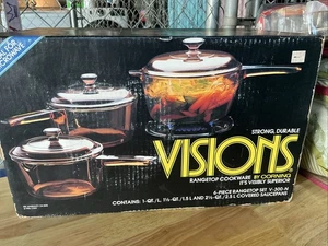 new old stock corning visions 1986 -6 piece rangetop set new sealed in box - Bild 1 von 6