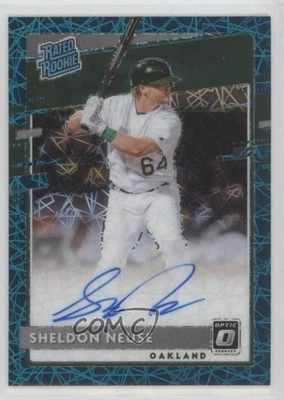 2020 Panini Donruss Optic Teal Velocity Prizm /35 Sheldon Neuse #RRS-SN Auto RC - Image 1 of 2
