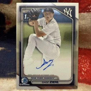 2024 Bowman Draft Chrome - 1st Auto GAGE ZIEHL #CPA-GZ NY Yankees - Bild 1 von 3