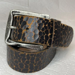 Cinturón de diseño Bill Adler para mujer 36 cuero granulado envejecido hebilla de metal - Imagen 1 de 12