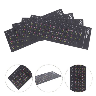  10 Sheets Of Keyboard Replacement Stickers: High-Definition Printed Key Labels - Image 1 of 4