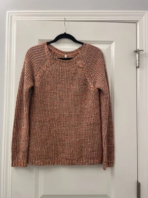 Suéter feminino tamanho grande rosa blush malha manga longa - Imagem 1 de 4