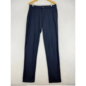 Lululemon ABC Navy Blue Tall Slim Fit Golf Commuter Pants Mens Size 32 - Picture 1 of 9